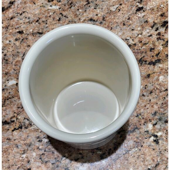 Longaberger Pottery Crock Heritage Blue Woven Traditions Utensil Holder Jar - Picture 4 of 12